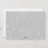 メリーモダンクリスマス雪スノーフレークのスクリプト写真 シーズンカード (裏面)