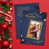メリーモダンクリスマス1家族の写真かわいいシンプル シーズンカード