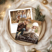 メリーモダンクリスマス2フォトグリーティングシンプル シーズンカード