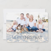 メリーモダンクリスマス2枚の写真カード シーズンカード (正面)