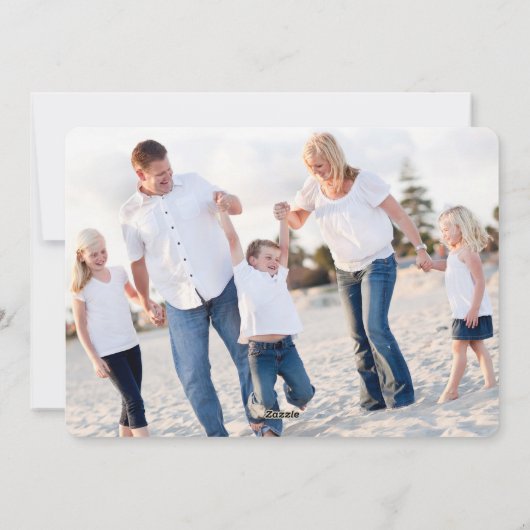 メリーモダンクリスマス2枚の写真カード シーズンカード (裏面)