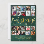 メリーモダンクリスマス20写真コラージュ シーズンカード (正面)