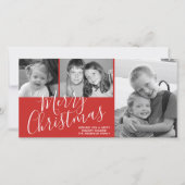 メリーモダンクリスマス3の写真は赤に変わる可能性がある シーズンカード (正面)