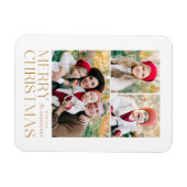 メリーモダンクリスマス3フォトコラージュ マグネット (横)