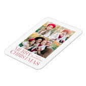 メリーモダンクリスマス3フォトコラージュ マグネット (左側)