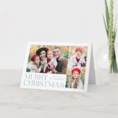 メリーモダンクリスマス4フォトコラージュ シーズンカード (正面)