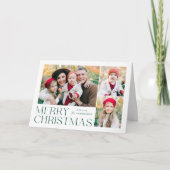 メリーモダンクリスマス4フォトコラージュ シーズンカード (正面)