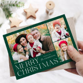 メリーモダンクリスマス4フォトコラージュ シーズンカード