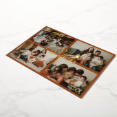 メリーモダンクリスマス4フォトコラージュ 箔シーズンカード (回転した状態)