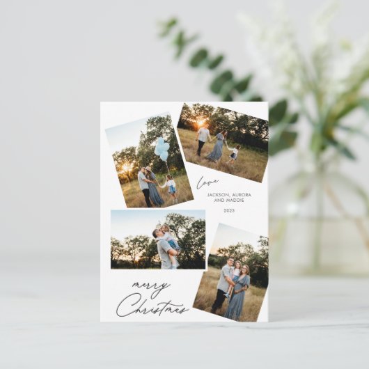 メリーモダンクリスマス4フォトデザイン シーズンポストカード (スタンド正面)