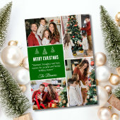 メリーモダンクリスマス4家族の写真かわいいシンプル シーズンカード