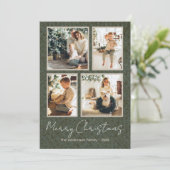 メリーモダンクリスマス4枚のコラージュのカード シーズンカード (スタンド正面)