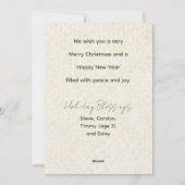 メリーモダンクリスマス4枚のコラージュのカード シーズンカード (裏面)