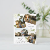 メリーモダンクリスマス4 photo Poinsettia シーズンポストカード (スタンド正面)