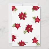 メリーモダンクリスマス4 photo Red Poinsettia シーズンカード (裏面)