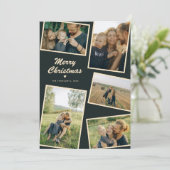 メリーモダンクリスマス5フォトホリデーカード シーズンカード (スタンド正面)
