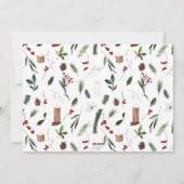 メリーモダンクリスマス5フォトレッドタイポグラフィ シーズンカード (裏面)