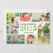 メリーモダンクリスマス6フォトコラージホリデーカード シーズンカード (正面)