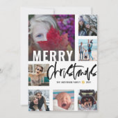 メリーモダンクリスマス7フォトコラージスクリプト シーズンカード (正面)