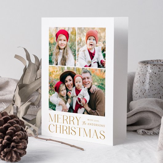 メリーモダンクリスマス7フォトコラージュ シーズンカード