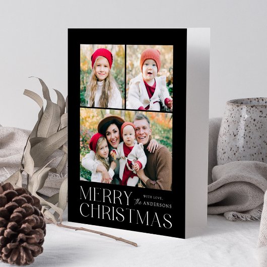 メリーモダンクリスマス7フォトコラージュ シーズンカード