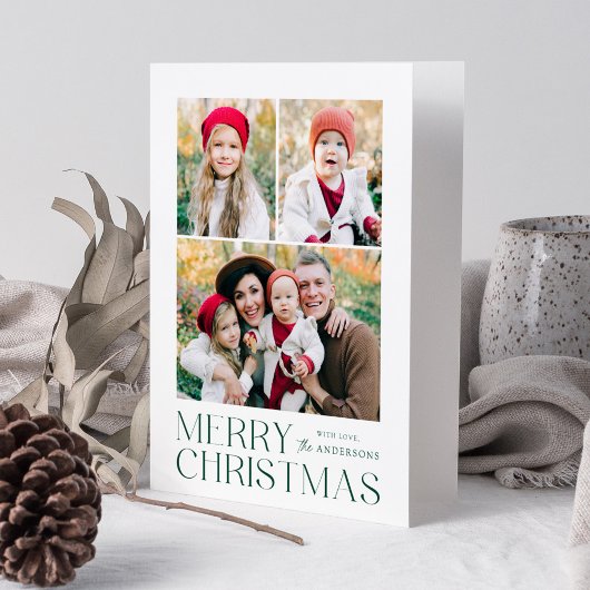 メリーモダンクリスマス7フォトコラージュ シーズンカード