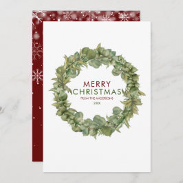 メリーモダンクリスマス・ガーランド・ブルゴーニュ シーズンカード