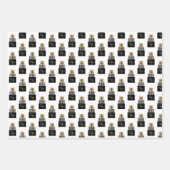 メリーモダンクリスマス・ギフト・ホリデー ラッピングペーパーシート (正面3)