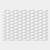 メリーモダンクリスマス・ギフト・ホリデー ラッピングペーパーシート (正面)