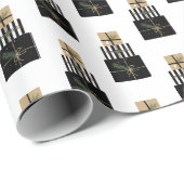 メリーモダンクリスマス・ギフト・ホリデー ラッピングペーパー (ロールコーナー)