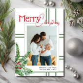 メリーモダンクリスマス | グリーンリーの格子模様の写真 シーズンカード