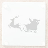 メリーモダンクリスマス・サンタレーとトナカイ ガラスコースター (裏面)