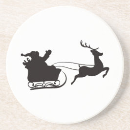 メリーモダンクリスマス・サンタレーとトナカイ コースター