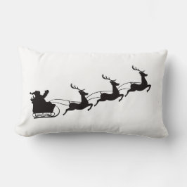 メリーモダンクリスマス・サンタレーとトナカイ ランバークッション