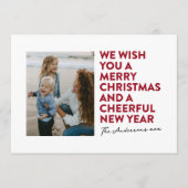 メリーモダンクリスマス&ニューイヤー赤白黒 シーズンカード (正面)