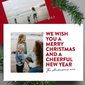 メリーモダンクリスマス&ニューイヤー赤白黒 シーズンカード