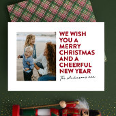 メリーモダンクリスマス&ニューイヤー赤白黒 シーズンカード
