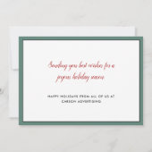 メリーモダンクリスマス・ビジネス・ホリデー・カード (裏面)