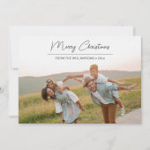 メリーモダンクリスマス・ブラックスクリプトオーバーレイ写真 シーズンカード (正面)