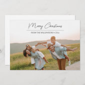 メリーモダンクリスマス・ブラックスクリプトオーバーレイ写真 シーズンカード (正面/裏面)