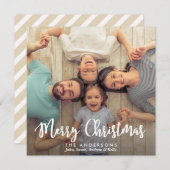 メリーモダンクリスマス | ホリデーファミリーフォトカード シーズンカード (正面/裏面)
