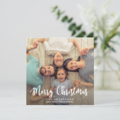 メリーモダンクリスマス | ホリデーファミリーフォトカード シーズンカード (スタンド正面)