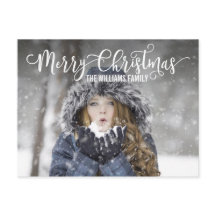 メリーモダンクリスマス・ホリデー写真はがき