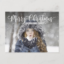 メリーモダンクリスマス・ホリデー写真はがき シーズンポストカード