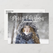 メリーモダンクリスマス・ホリデー写真はがき シーズンポストカード (正面/裏面)