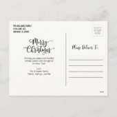 メリーモダンクリスマス・ホリデー写真はがき シーズンポストカード (裏面)