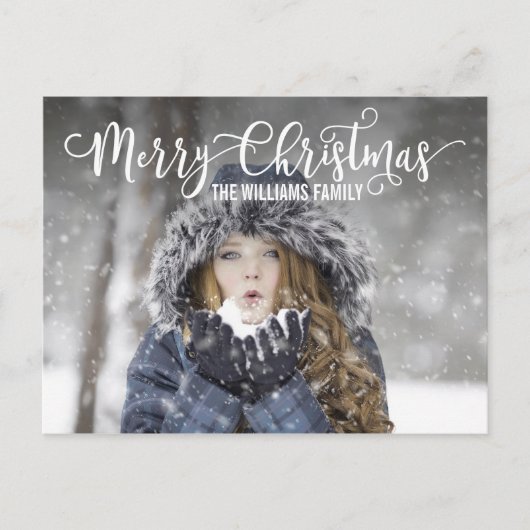 メリーモダンクリスマス・ホリデー写真はがき シーズンポストカード (正面)