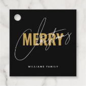 メリーモダンクリスマス・ホリデー・ブラック フェイバータグ (正面)