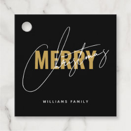 メリーモダンクリスマス・ホリデー・ブラック フェイバータグ