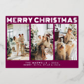 メリーモダンクリスマス・ワインの写真 箔シーズンカード (正面)